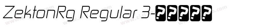 ZektonRg Regular 3字体转换